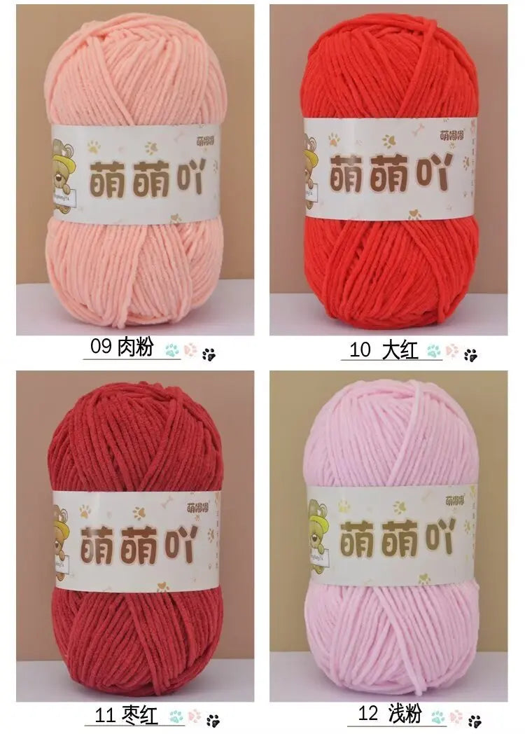 Soft Chenille Yarn for Crocheting and Knitting