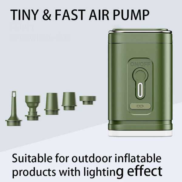 Portable Wireless Mini Air Pump with LED Light