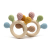 Silicone Baby Teether Ring with Sensory Beads
