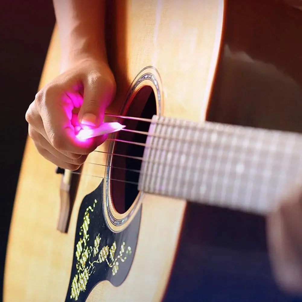 LED Glowing Guitar Picks for Electric, Acoustic, Bass, and Mandolin