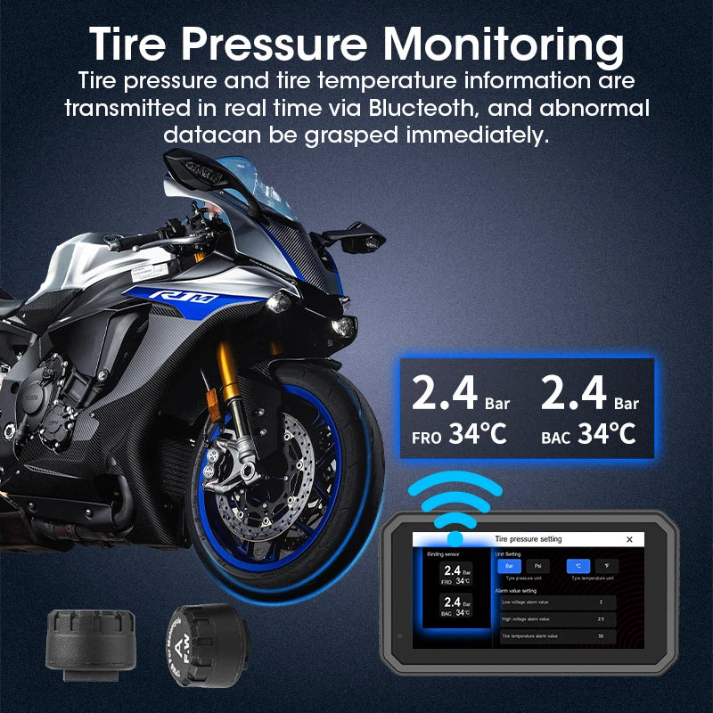 5/6.25 Inch Waterproof Motorcycle GPS with CarPlay and Android Auto