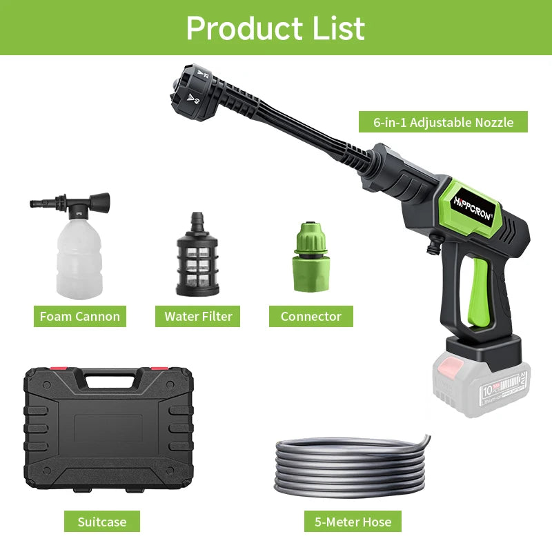 Cordless Portable Pressure Washer - 1450 PSI