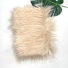 Light beige soft faux fur fabric for DIY sewing, doll hair, and cosplay