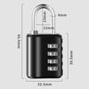 Secure 4-Digit Combination Padlock with Key