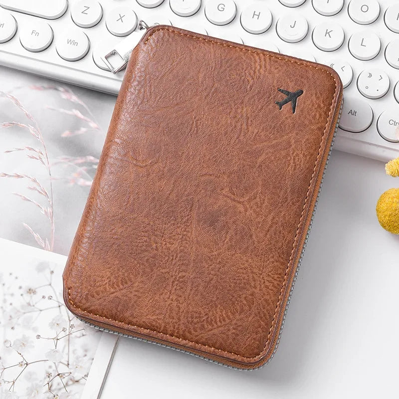 RFID Blocking Travel Passport Holder and Document Organizer