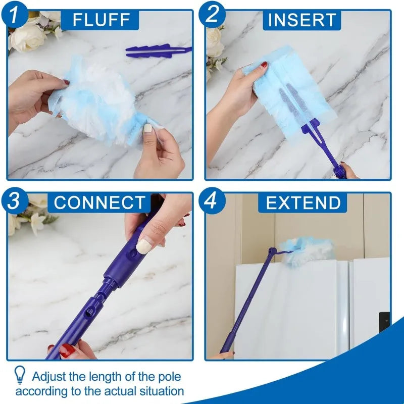 Electrostatic Duster with Replaceable Refill Heads