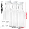 A set of three clear white refillable laundry detergent dispenser bottles with labels shown side by side.