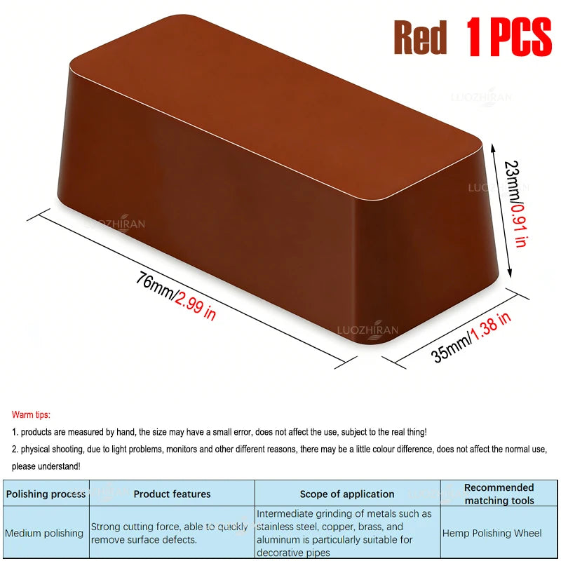 6-Color Metal Polishing Wax Bar Set for Mirror Finish