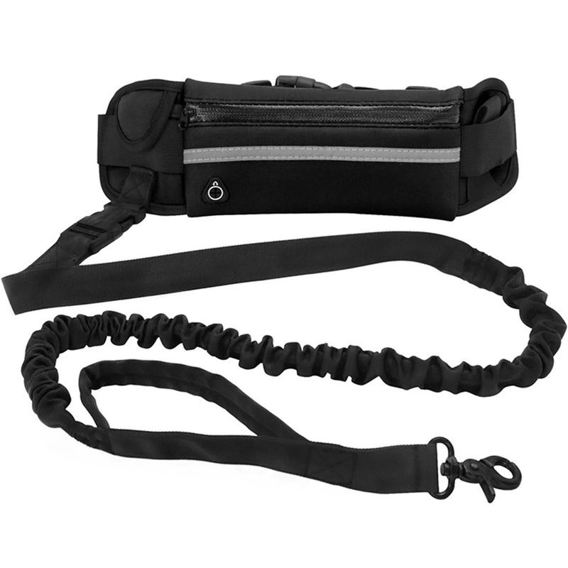 Hands-Free Reflective Dog Leash with Waist Pouch