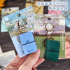 Mini PU Leather Journal Keychain with Keyring