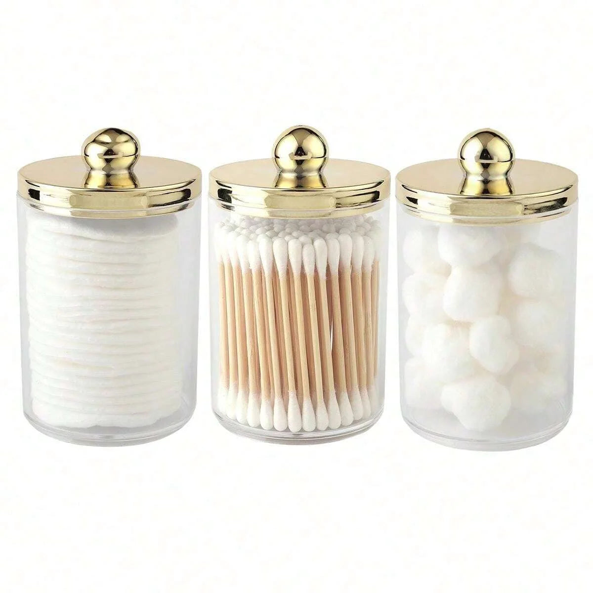 Clear Cotton Swab Holder with Lid