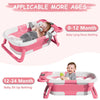 Collapsible Baby Bathtub with Thermometer and Floating Cushion