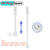 Rotating Wall Plug Extender with Adjustable Length and USB Ports