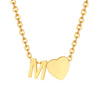 Dainty Heart Initial Necklace