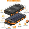 Solar Power Bank 80000mAh with LED Light and Compass