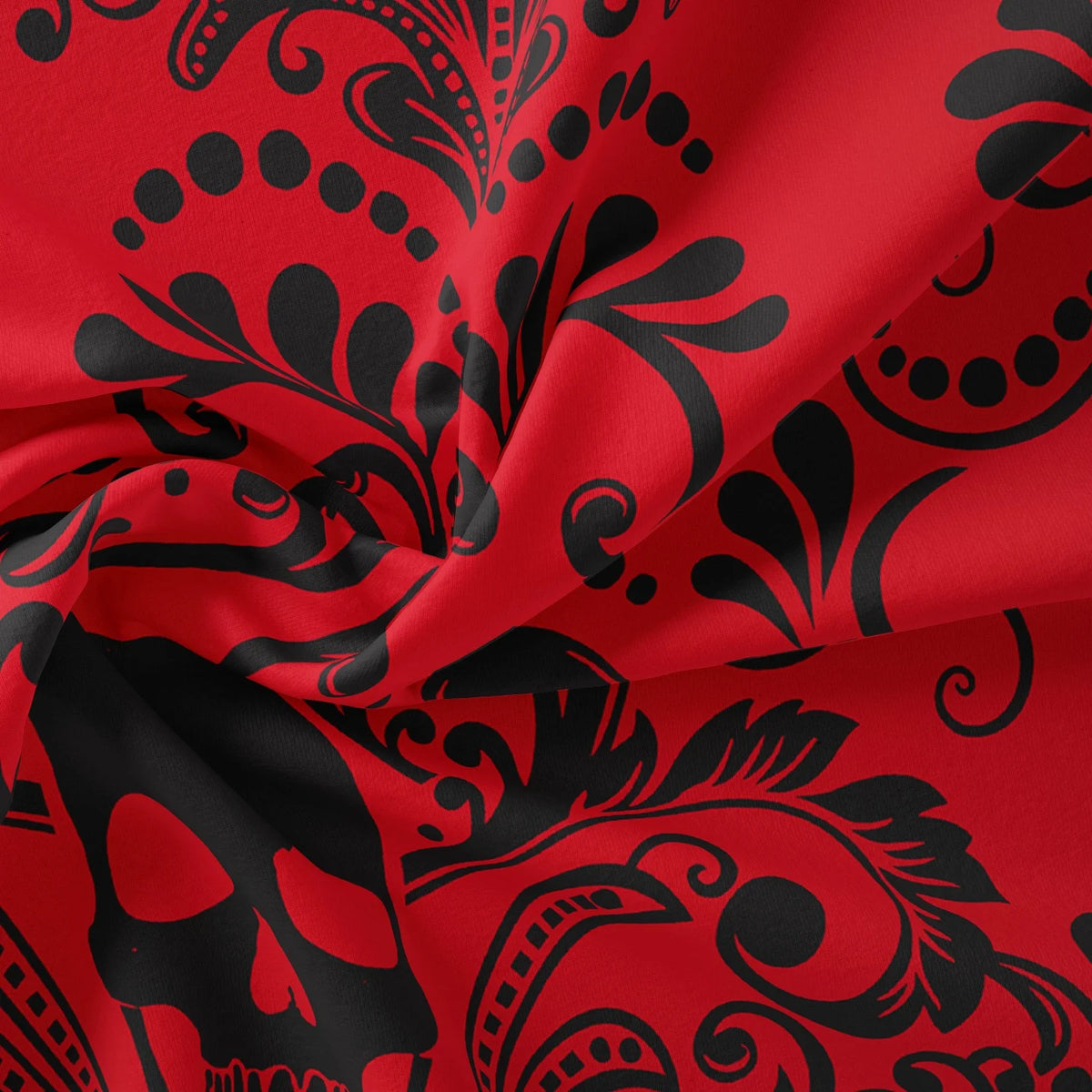 Gothic Skull Print Duvet Cover Set with Pillowcases - Soft Polyester Bedding for Adults