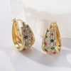 Multicolor Cubic Zirconia Hoop Earrings