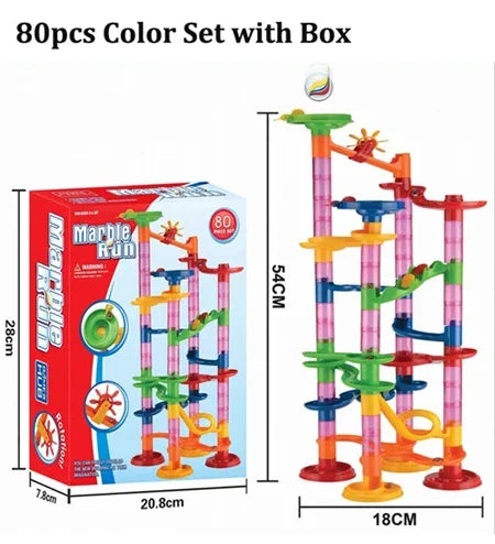 DIY Marble Run Building Blocks Set