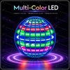 A vibrant multi-color LED orb sphere glowing with various colors against a dark background.