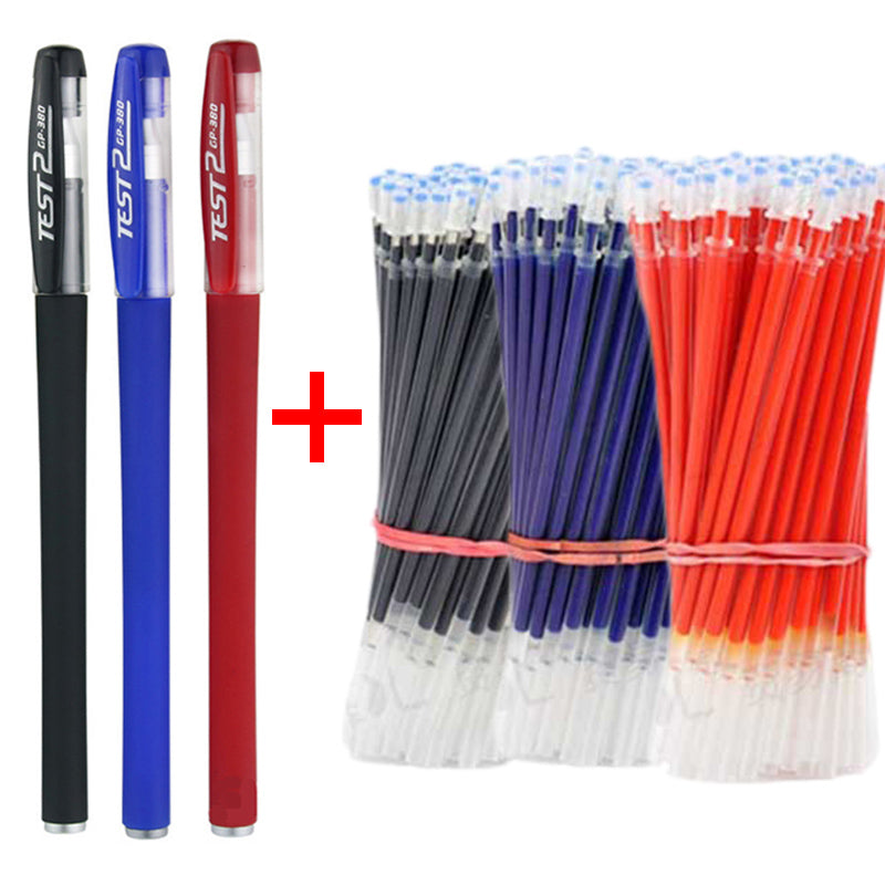 Smooth 0.5mm Gel Pen Set with Refills (Black, Blue, Red)