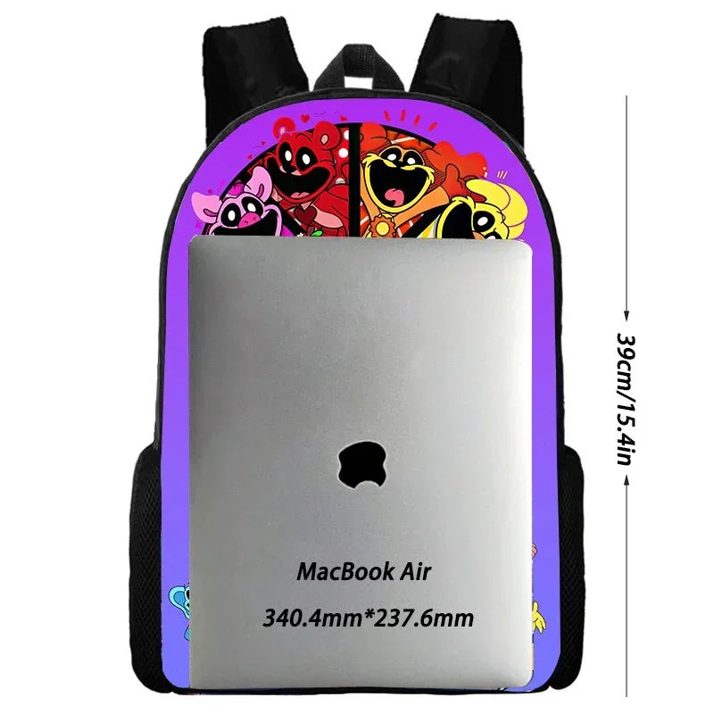 Cartoon Gorilla Kids School Backpack Set with Lunch Bag and Pencil Case