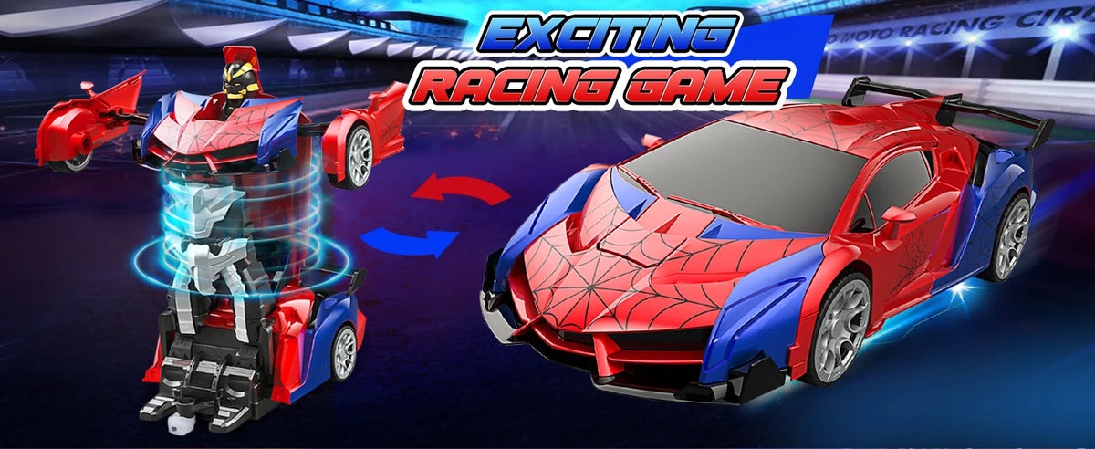 2-in-1 Transforming RC Car & Robot with LED Lights