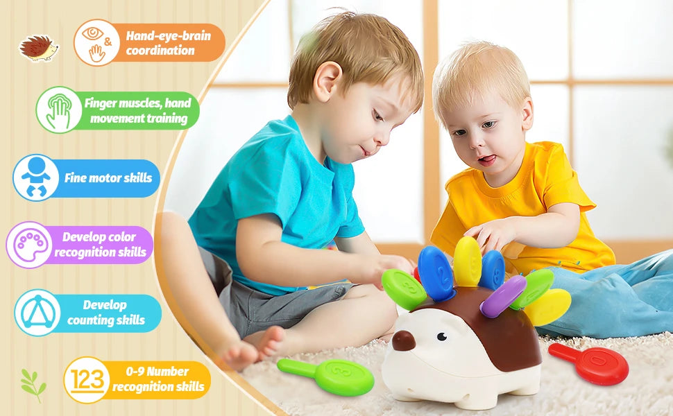 Montessori Sensory Hedgehog Toy for Toddlers