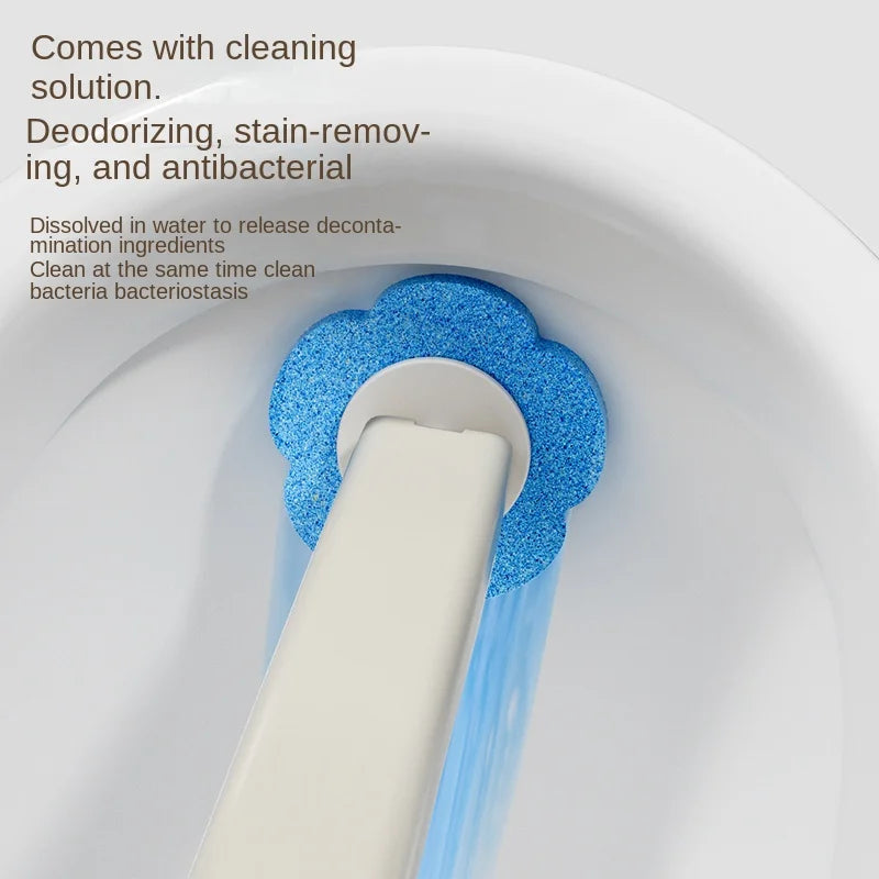 Dual-Use Toilet Brush Set with Holder
