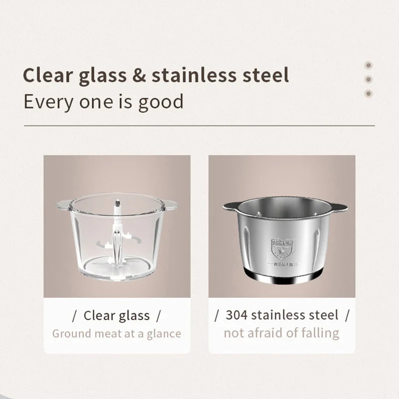 2L Electric Meat Grinder & Food Chopper