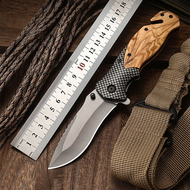Cuchillo Plegable de Bolsillo de Acero Inoxidable Compacto