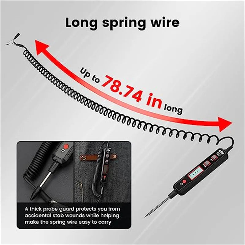 Smart Digital Circuit Tester with LED Display and Flashlight