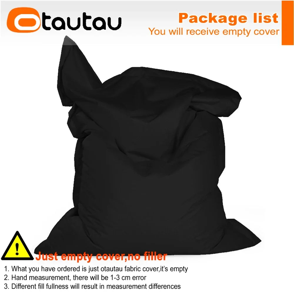 Waterproof Oxford Bean Bag Cover – Large Corner Pouf Shell (Filler Not Included)