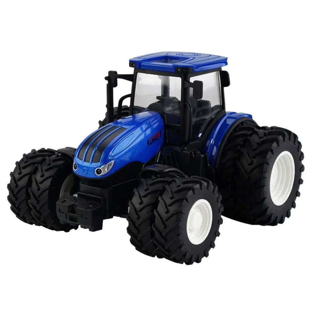 Remote-Controlled Farm Tractor Toy with Realistic Engineering Details