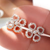 Round Cut Moissanite Stud Earrings in Sterling Silver