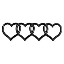 Heart Chain Car Decal – 3D Chrome Emblem for Truck, SUV & Sedan Trunk