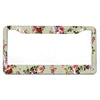 Floral Aluminum License Plate Frame with Slim Design