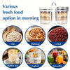 Borosilicate Glass Overnight Oats Jar with Lid and Spoon