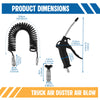 Coiled Air Blow Gun Kit with Retractable Hose