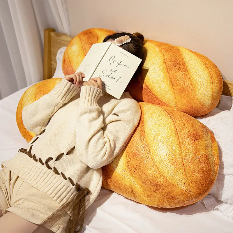 Baguette Bread Plush Pillow | Funny Food Shaped Cushion
