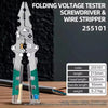 Foldable Multifunctional Wire Stripping Pliers with Voltage Detection