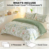 Botanical Leaf Print Duvet Cover Set with Pillowcases