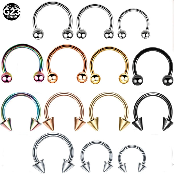 G23 Titanium Horseshoe Septum Ring