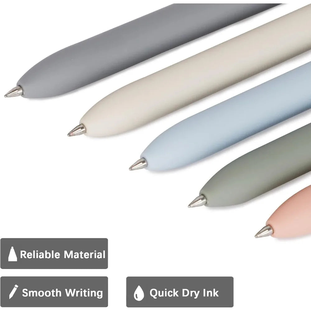 Quick-Drying Fine-Tip Gel Pens (0.5mm, Black Ink, 10-Pack)