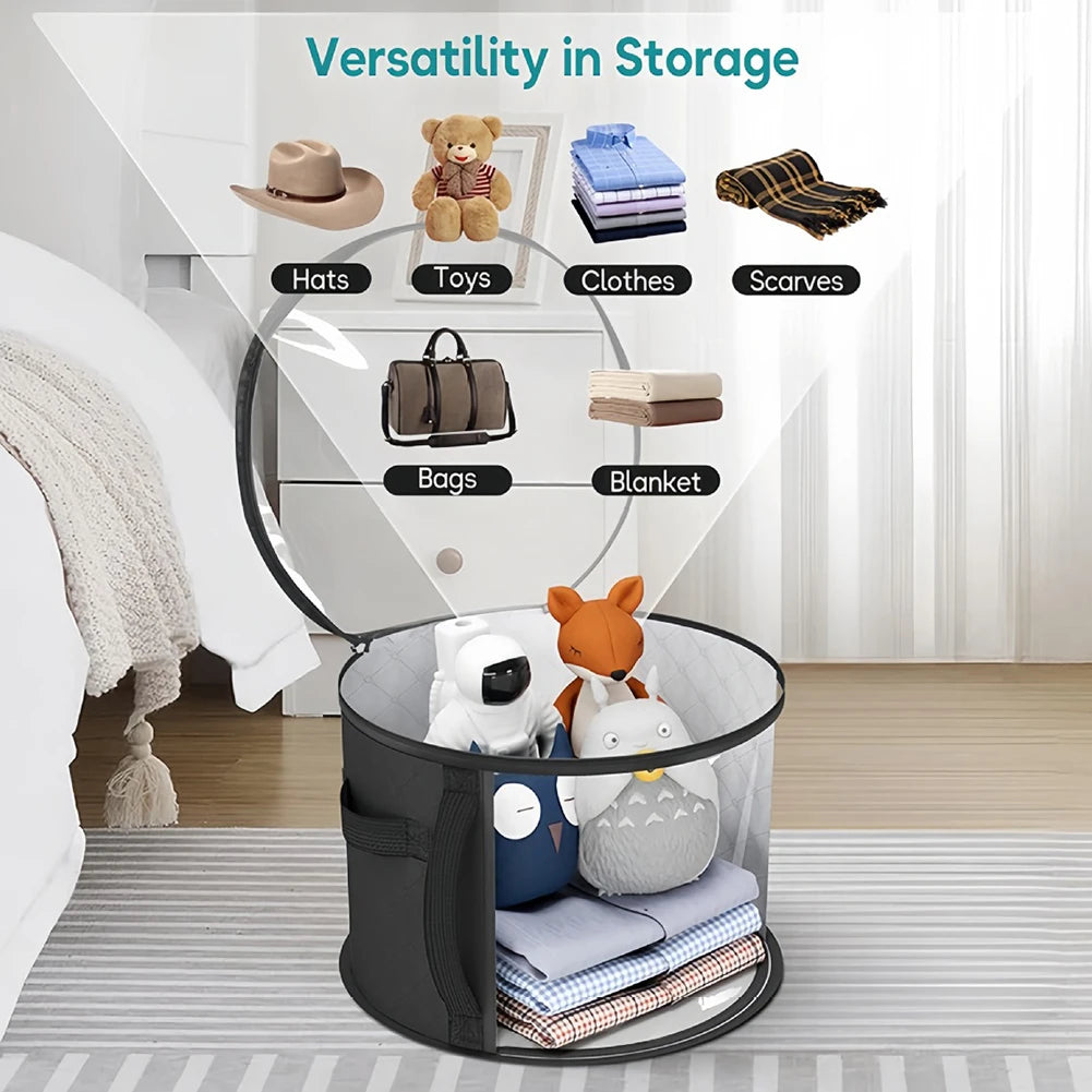 Foldable Hat Storage Bucket Organizer