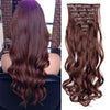 22-Inch Curly Wavy Clip-In Hair Extensions - 7 Piece Set