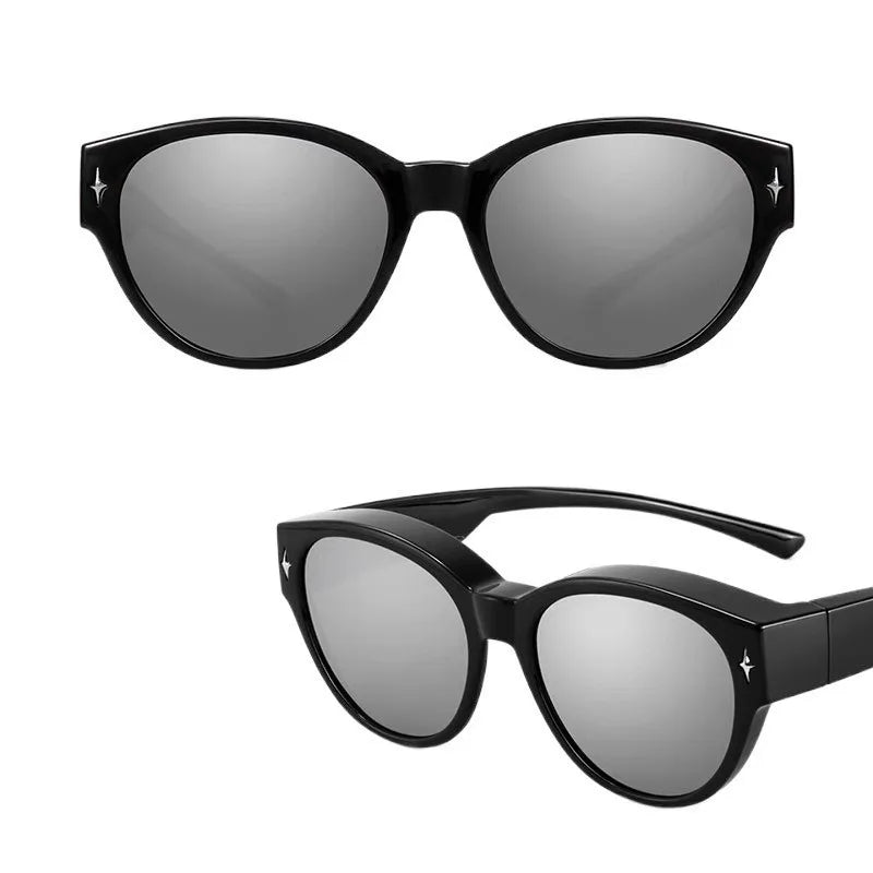Oversized Cat-Eye Fit-Over Sunglasses