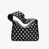 Black Rivet Shoulder Bag with Motorcycle Edge