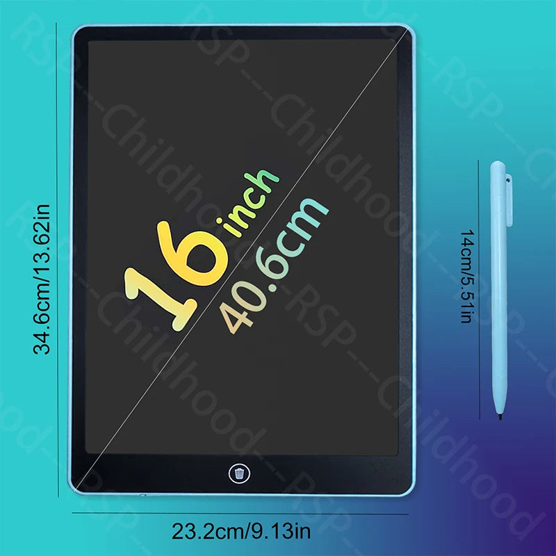 16-Inch Colorful LCD Drawing Tablet for Kids