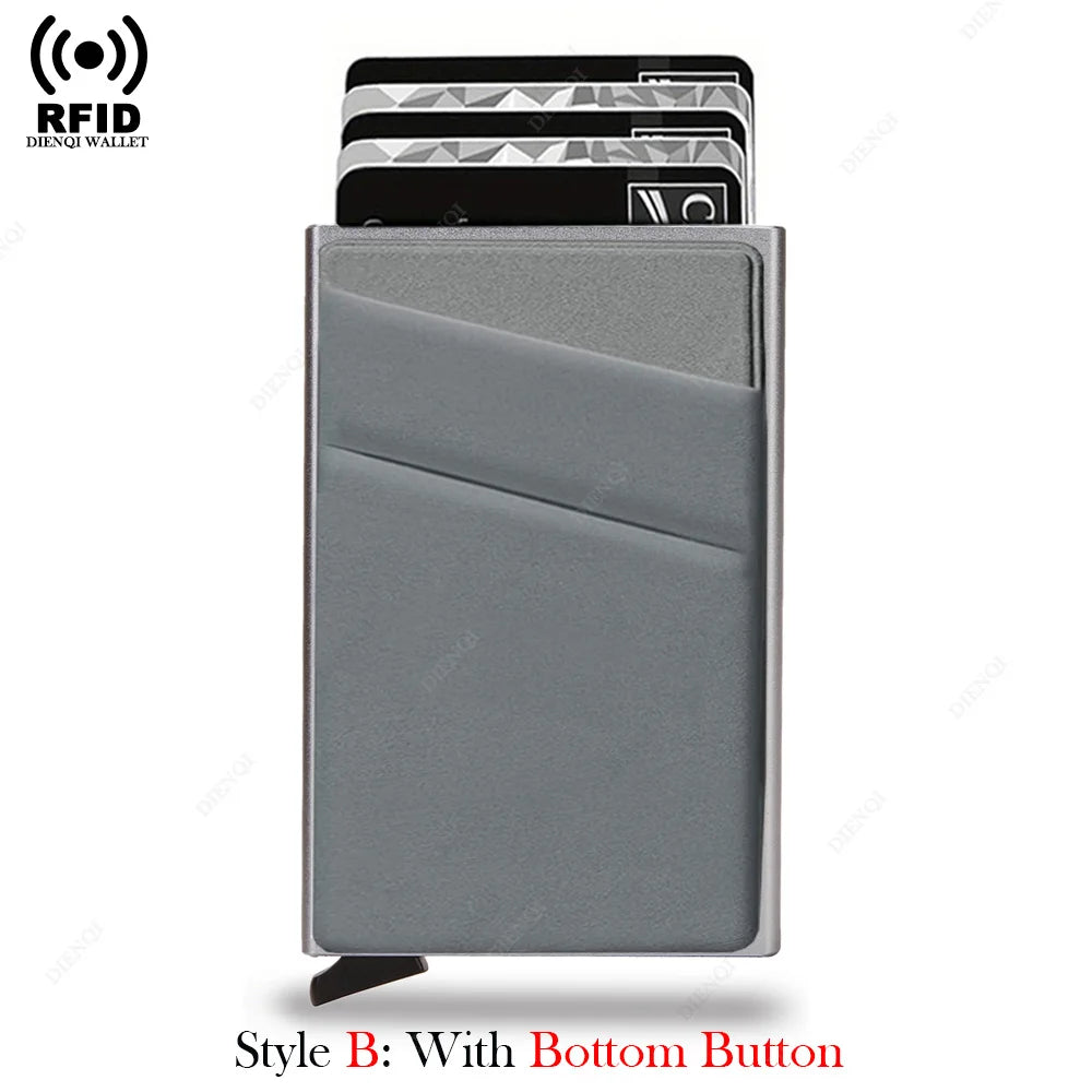 Minimalist Aluminum RFID-Blocking Card Holder