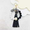 Boho Silicone Bead Keychain with Tassel